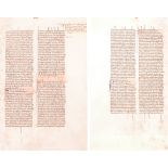 14th Century Leaf from Petrus Lombardus' Quatuor Libri Sententiarum. A leaf from Quatuor Libri