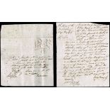 1800 (August 5 & 6) Two documents signed by Lord Kilwarden, killed during the 1803 Emmet rebellion