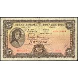 Currency Commission 'Lady Lavery' Five Pounds, War Code, 1-9-41. 53T 019454, signed Brennan and