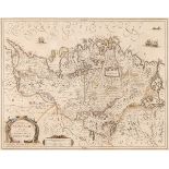 1646 Map of Connaught, by Joannes Jansson. A hand-coloured engraved map, `Provincia Connachtiae -