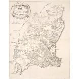 1685 Petty map of Wexford. An engraved map of The County of Wexford by William Petty, unframed. 19