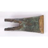 2nd Millennium BC Bronze age Irish Axehead with v-cleft A bronze axehead with flared blade and