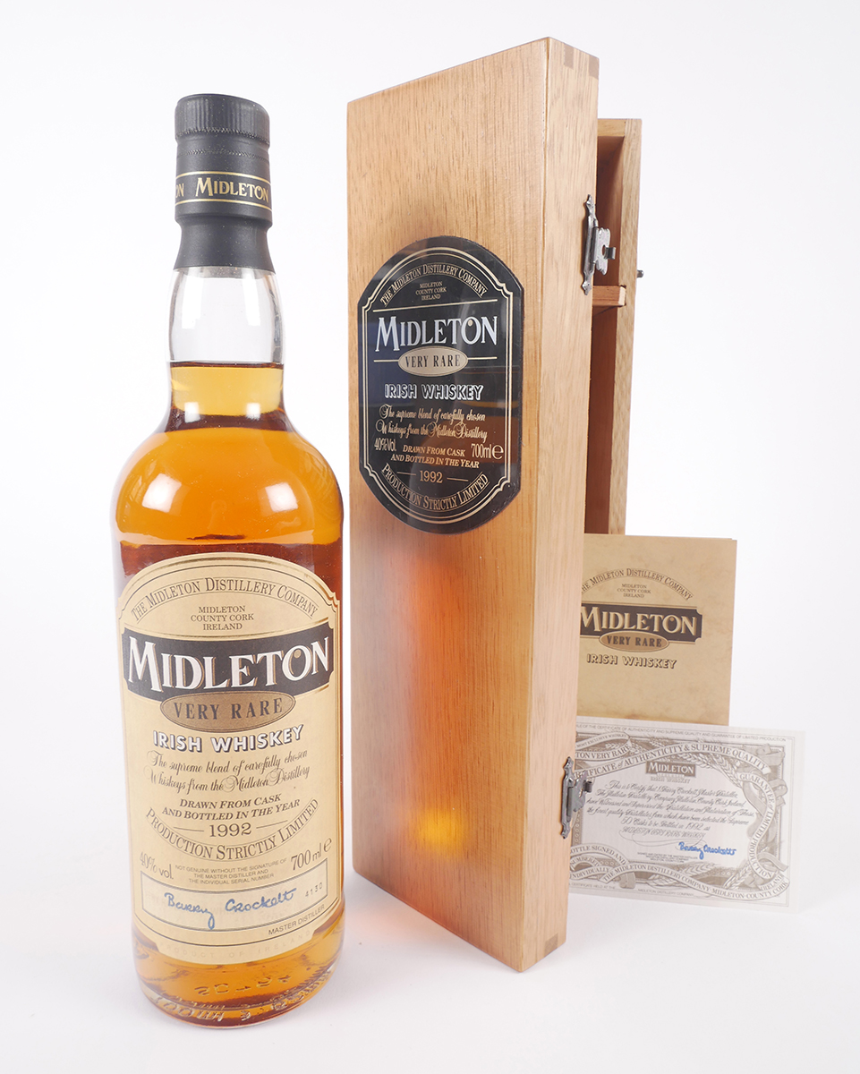 Midleton Very Rare Irish Whiskey, 1992, one bottle. 40% vol. 70cl, numbered 04130, signed Barry