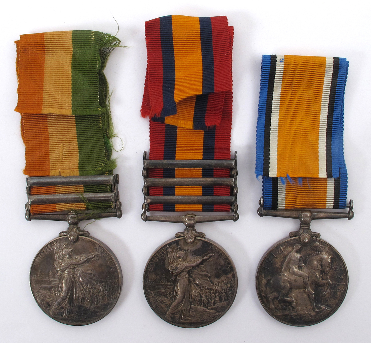 1899-1918 Anglo-Boer War and First World War medals to Royal Irish Rifles private J Baxter. Queen' - Image 2 of 2