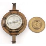 Circa 1800. Surveyor's compass by Walker and Son, Dublin. An early 19th century brass bound compass,