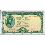 Currency Commission and Central Bank, 'Lady Lavery', One Pound collection, 1941-74. 30-6-41 War Code