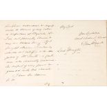 1832 Letter from Daniel O'Connell A two page letter, handwritten and signed by O'Connell, in which