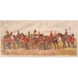 Late 19th century, Irish Regiments of the British Army. Three chromolithographs, The Irish Regiments