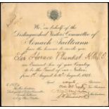 1924 Invitation for Sir Horace Plunkett to Aonach Tailteann signed by William Butler Yeats and