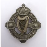 Royal Irish Constabulary District Inspector cross belt plate. A two-piece, white-metal Royal Irish