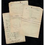 1932 (7 January and 1 February) Letters from Oliver St John Gogarty to Alice Holroyd Smyth.