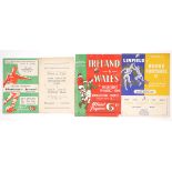 Northern Ireland football programmes collection (27) Includes Ireland v Scotland away 1948, and home