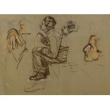 Seán Keating PPRHA HRA HRSA (1889-1977) STUDIES OF A SEATED MAN