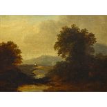 James Arthur O'Connor (1792-1841)DARGLE RIVER oil on panel inscribed on reverse 4 by 5.75in. (10.2