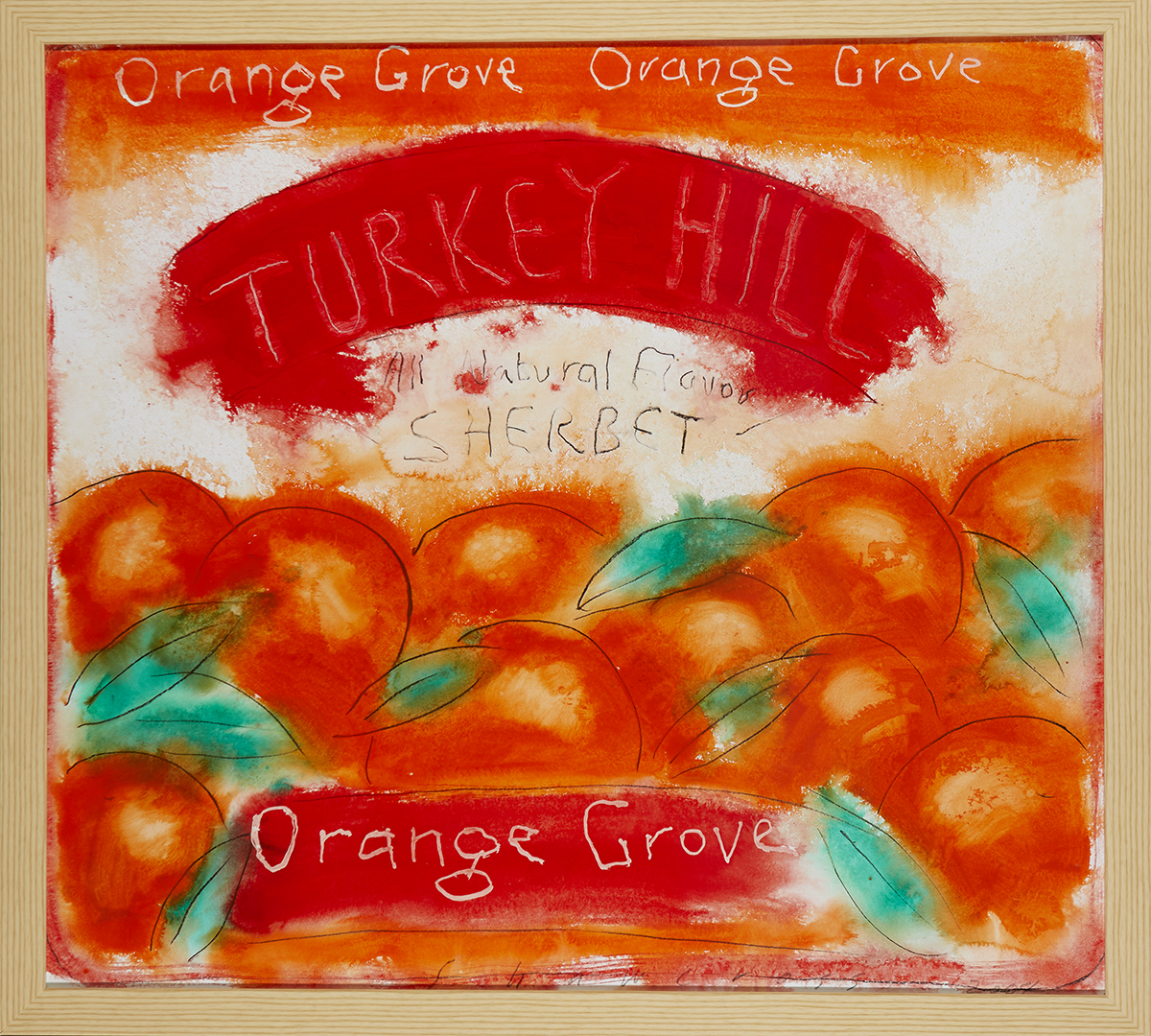 Neil Shawcross RHA RUA (b.1940)TURKEY HILL, ALL NATURAL FLAVOUR SHERBET, 2004 watercolour and crayon - Image 2 of 2