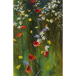 Kenneth Webb RWA FRSA RUA (b.1927)CONNEMARA GRASSES AND WILD FLOWERS oil on canvas board signed