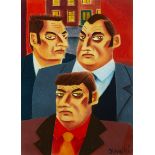 Graham Knuttel (b.1954)THREE SUITS pastel signed lower right 27.50 by 19.75in. (69.9 by 50.2cm)