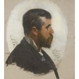 Harry Jones Thaddeus (1859-1929)PORTRAIT OF ALBERT GUEUDET, 1882 oil on canvas signed centre left;