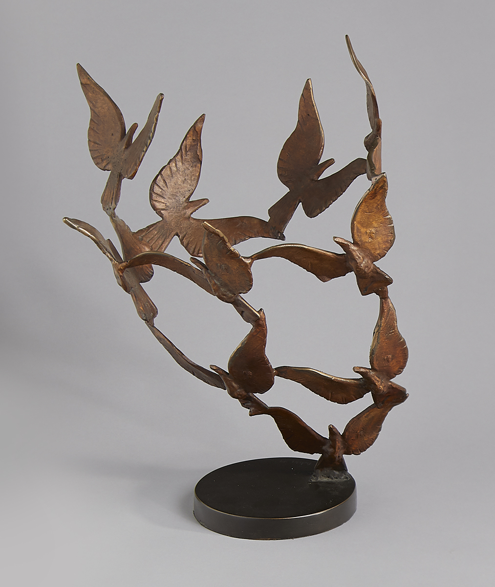 John Behan RHA (b.1938)FLIGHT OF BIRDS, 2009/10 bronze signed twice; dated twice [2009 and 2010]