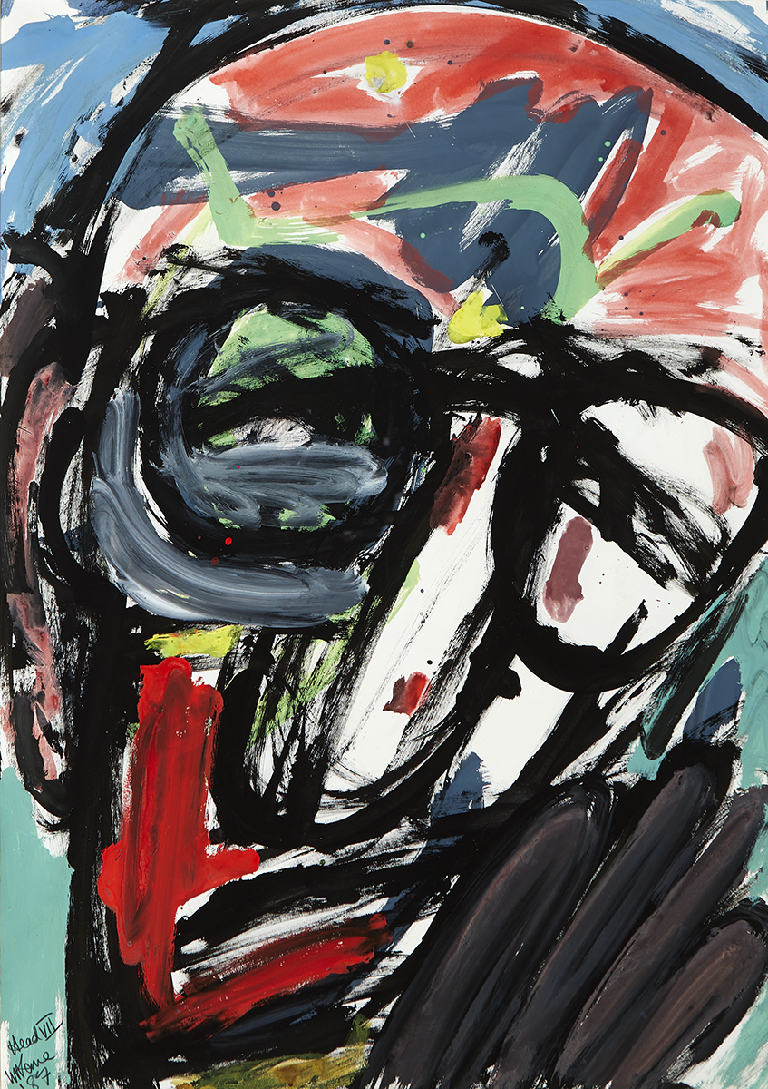 Michael Kane (b.1935)HEAD VII (HOMAGE TO PATRICK KAVANAGH), 1987 gouache on paper signed, titled and
