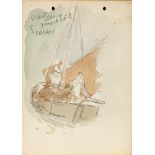 Jack Butler Yeats RHA (1871-1957) MAST RAISING, 1899 watercolour and pencil inscribed with title 5