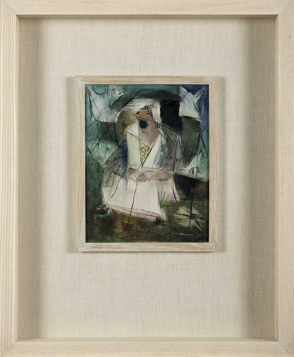 Louis le Brocquy HRHA (1916-2012) TINKER DIVINER, 1945 oil on board signed and dated lower right 9 - Image 2 of 3