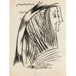 Irish School Circa 1940 DRAWINGS AND WOODBLOCK PRINTS, c.1940 (SET OF FOUR) pen and ink; (2),