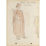 Jack Butler Yeats RHA (1871-1957) CAR DRIVER, DUBLIN, 1899 watercolour and pencil inscribed with