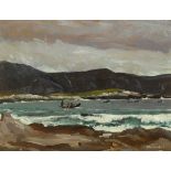 Maurice MacGonigal PPRHA HRA HRSA (1900-1979) CURRACHS FISHING (OFF ACHILL), c. 1936 oil on canvas