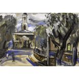 Norah McGuinness HRHA (1901-1980) ST. STEPHEN'S CHURCH (THE PEPPERCANISTER), MOUNT STREET, DUBLIN