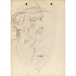 Jack Butler Yeats RHA (1871-1957) SKETCH OF 'MILLER', 1899 watercolour and pencil inscribed with