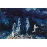 Jack Butler Yeats RHA (1871-1957) THE ENFOLDING NIGHT, 1947 oil on canvas signed lower left 24 by