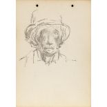 Jack Butler Yeats RHA (1871-1957) SKETCH OF A MAN'S HEAD, 1899 pencil 5 by 3.50in. (12.7 by 8.9cm)