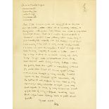 George Russell ("Æ") (1867-1935) LETTER TO JULY 5, 1935 signed 8.75 by 6.75in. (22.2 by 17.1cm)