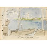 Jack Butler Yeats RHA (1871-1957) CASTLE AT KINVARA, 1899 watercolour and pencil inscribed with