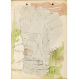 Jack Butler Yeats RHA (1871-1957) WELL AND NETTLES, 1899 watercolour and pencil inscribed with title