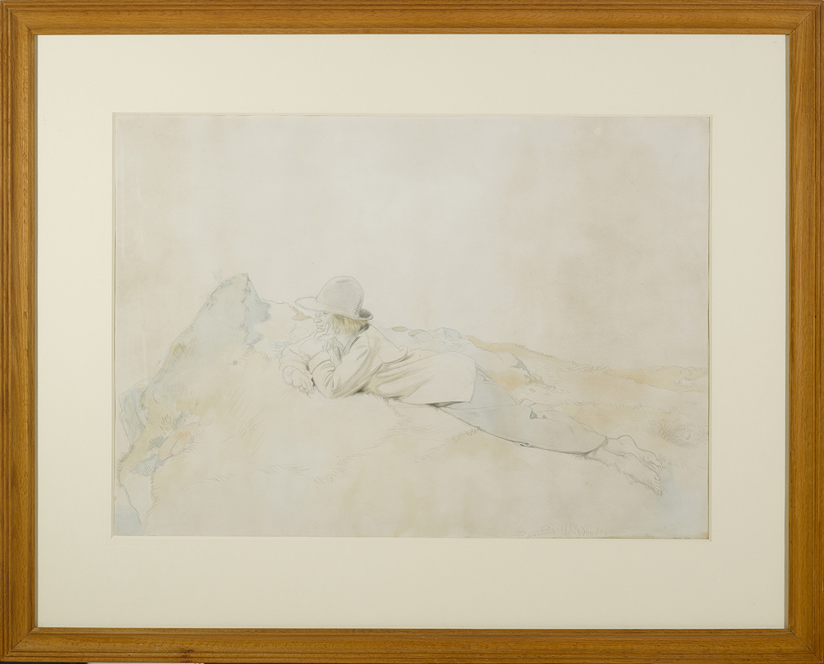 Sir William Orpen KBE RA RI RHA (1878-1931) ON THE CLIFF (HOWTH, COUNTY DUBLIN), 1913 pencil and - Image 2 of 4