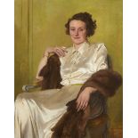Sir Gerald Festus Kelly PRA RHA HRSA (1879-1972) PORTRAIT OF A LADY oil on canvas signed lower right