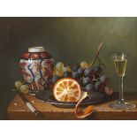 Raymond Campbell (b. 1956) STILL LIFE WITH FRUIT oil on canvas signed lower right 12 by 16in. (30.