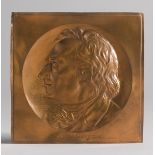Dennis B. Sheahan (American, fl. 1870-1900) HENRY GRATTAN, 1895 copper relief panel signed and dated