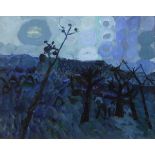 Colin Middleton MBE RHA RUA (1910-1983) BLUE LANDSCAPE WITH TREES: NORTH ANTRIM, c. 1962 oil on