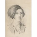 George Russell ("Æ") (1867-1935) PORTRAIT OF IRENE HAUGH pencil signed lower right; inscribed [