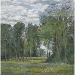 Simon Coleman RHA (1916-1995) LANDSCAPE WITH TREES oil on board signed lower left; titled on reverse