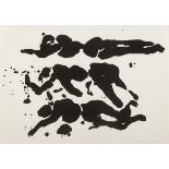 Louis le Brocquy HRHA (1916-2012) THE TÁIN. SLAIN MEN, 1969 lithographic brush drawing; (no. 8