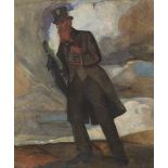 Jack Butler Yeats RHA (1871-1957) A PROFESSIONAL MAN, c.1905 watercolour on card laid on board