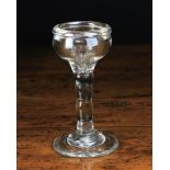 An Unusual Heavy Hand-blown Clear Glass Goblet, possibly a sweet meat glass.