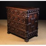 A Fine Late 17th Century Chest of Drawers intricately decorated with geometric mouldings and