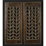 A Pair of 17th Century Pierced Oak Ventilation Panels,