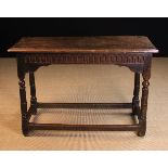 A 17th Century Joined Oak Side Table.