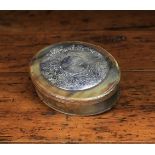 An Antique Horn Box of oval form;